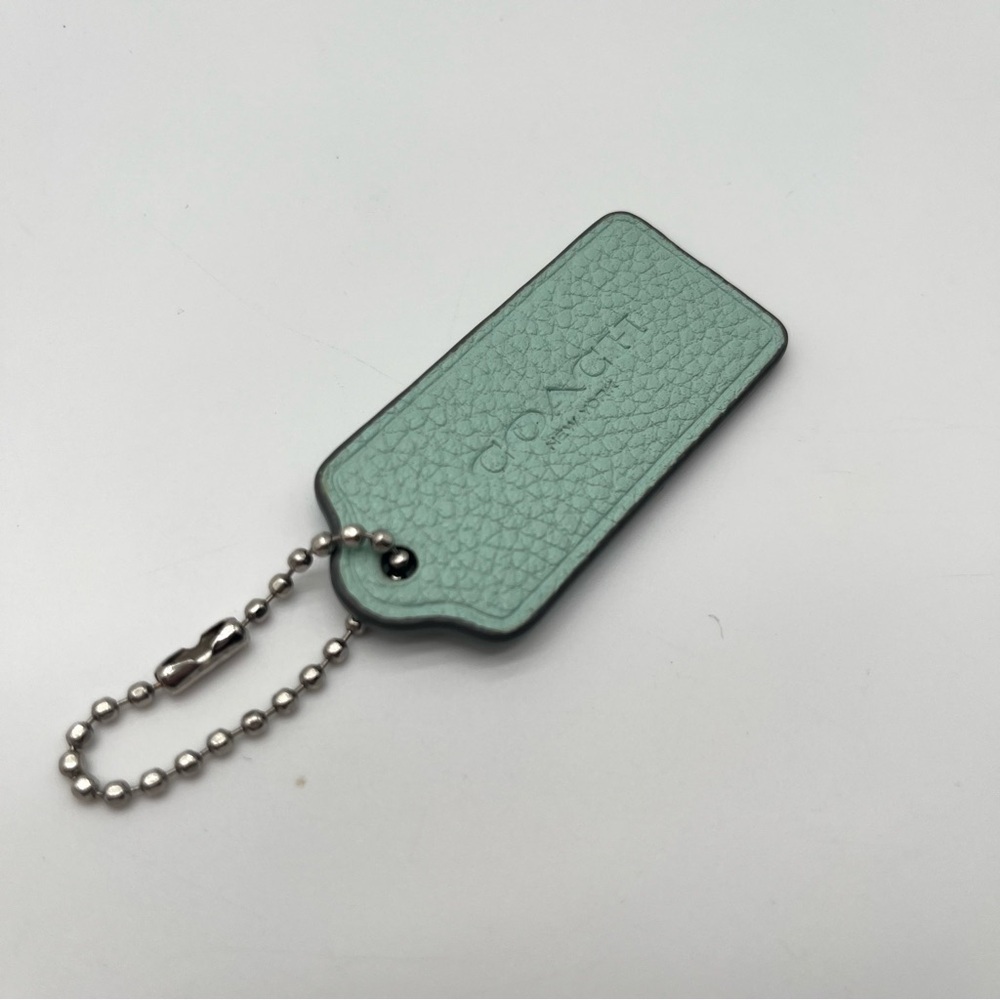 COACH Baby Blue Leather Hang Tag - Picture 3 of 4